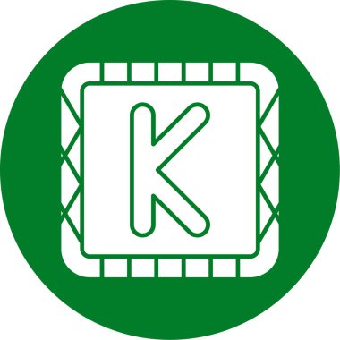 Yeşil bir simgenin vektör illüstrasyonu