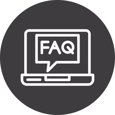 Kolayca Değiştirebilen veya Düzenleyebilen Faq vektör simgesi