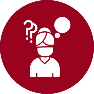 Vektör simgesi, soru işareti olan adam