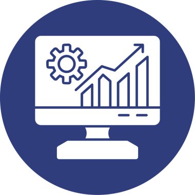 Bilgisayar ekranı. Web simgesi basit illüstrasyon