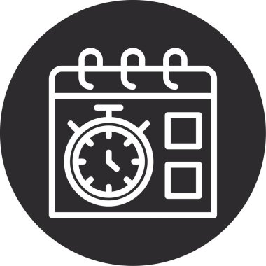 Saat simgesi, vektör illüstrasyonu