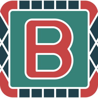 alfabe harfi b simgesi, vektör