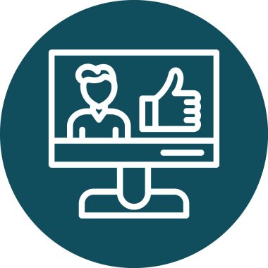 Bir bilgisayar monitörünün vektör illüstrasyonu