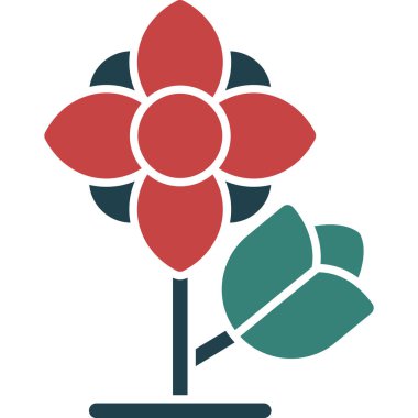 çiçek simgesi vektör illüstrasyonu