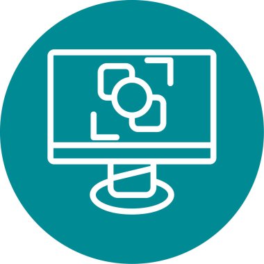 vektör lcd simgesi illüstrasyonu