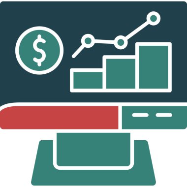 iş grafiği vektör simgesi modern basit illüstrasyon