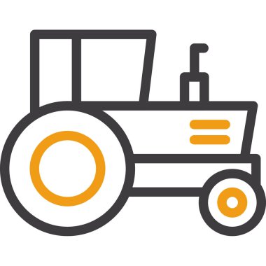 tarımsal traktör çizgisi ikonu, tarım ve tarım, traktör işareti vektör grafikleri, beyaz arka planda doğrusal bir desen, ep 10.