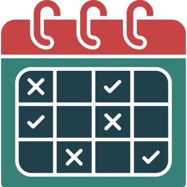 Takvim simgesi, vektör çizimi