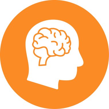 Beyin. Web simgesi basit tasarım