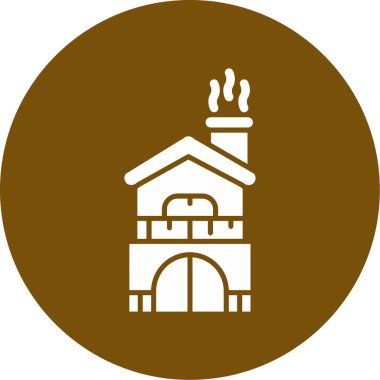 Bir ev simgesinin vektör illüstrasyonu