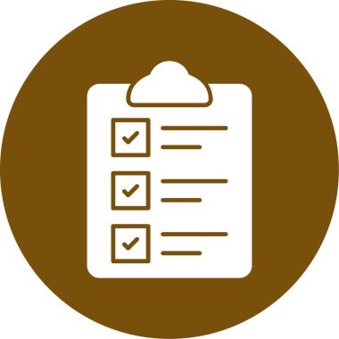 Kontrol listesi. Web simgesi basit illüstrasyon