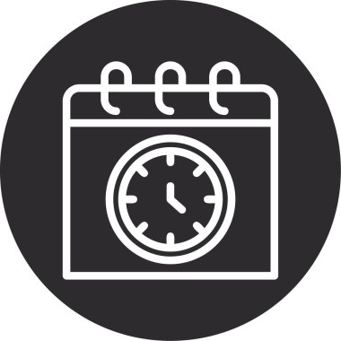 Alarm saat simgesi vektör illüstrasyonu