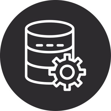 veritabanı vektör çizgisi simgesi