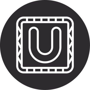 u harfinin vektör simgesi