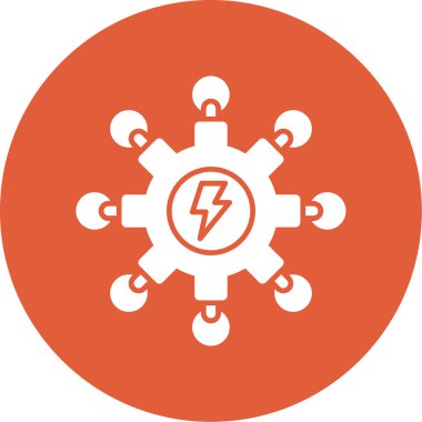 Bir yıldırım simgesinin vektör çizimi