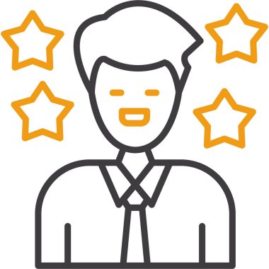 Ana hatlar biçiminde müşteri değerlendirme simgesi