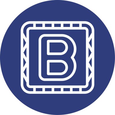 b b simgesinin vektör illüstrasyonu