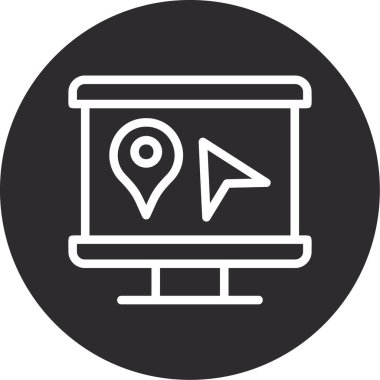 trend biçimi izole edilmiş arkaplanda konum haritası simgesi