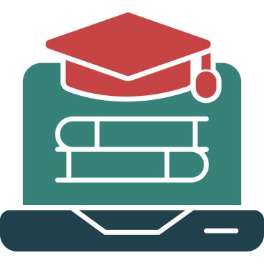 çevrimiçi eğitim vektörü simgesi düzenlenebilir