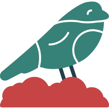 kuş simgesi vektör illüstrasyonu