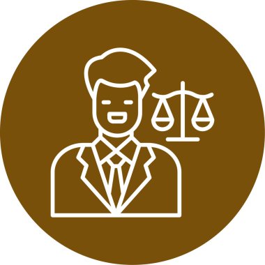 Avukat vektör simgesi modern simgesi