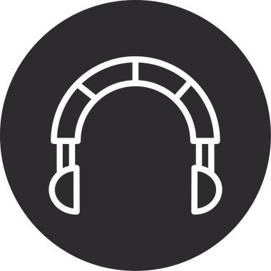 kulaklık simgesi vektör illüstrasyonu