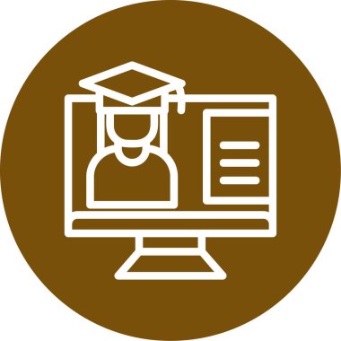 vektör mezuniyet cap simgesi