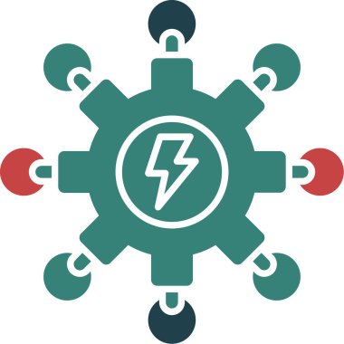 Bir güç simgesinin vektör illüstrasyonu