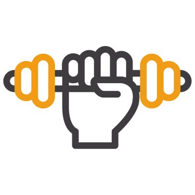 spor salonu çan simgesi, vektör illüstrasyonu