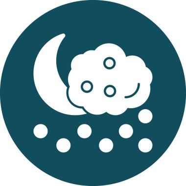 Ay. Web simgesi basit illüstrasyon