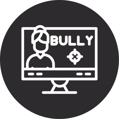 Eşsiz zorbalık vektörü kabartma simgesi