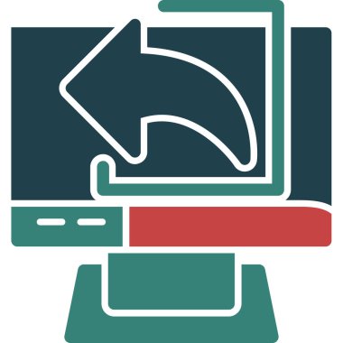 bilgisayar izleyici vektör illüstrasyonu