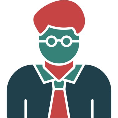 İş adamı simgesi vektör illüstrasyonu