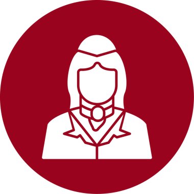 Kırmızı ceketli bir kadının vektör çizimi