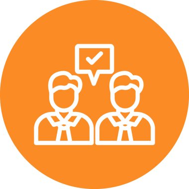 İnsanların ve simgenin vektör illüstrasyonu