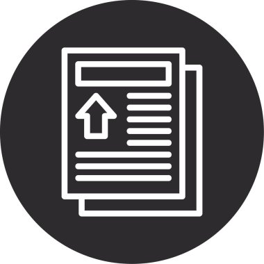 Belge. Web simgesi basit illüstrasyon