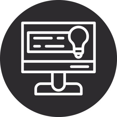 Bilgisayar. Web simgesi vektör illüstrasyonu