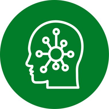 Beyin. Web simgesi basit illüstrasyon