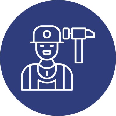 Miğferli bir adamın vektör çizimi