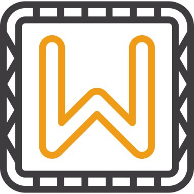 W. Web simgesi basit illüstrasyon
