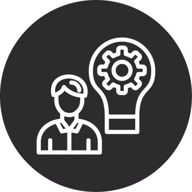 fikir simgesi, vektör illüstrasyonu