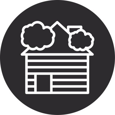 Modern yapı simgesinin vektör illüstrasyonu