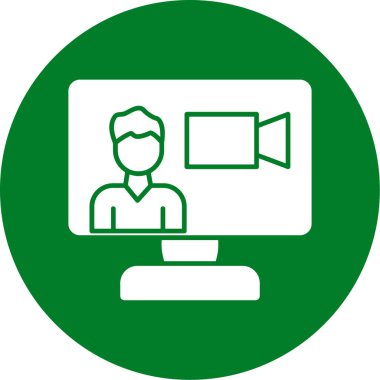 video. Web simgesi basit illüstrasyon