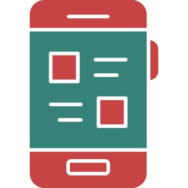 akıllı telefon simgesi vektör illüstrasyonu