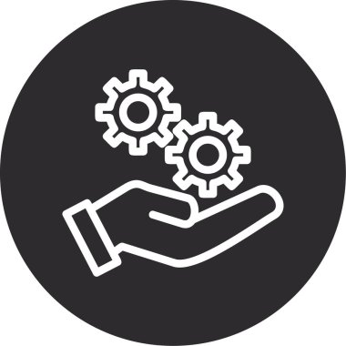 Modern otomatik servis simgesinin vektör illüstrasyonu