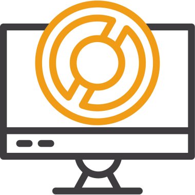 Bilgisayar simgesi. Basit resimleme