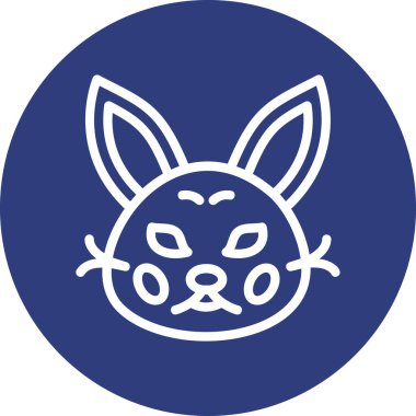 vektör tavşan başı simgesi