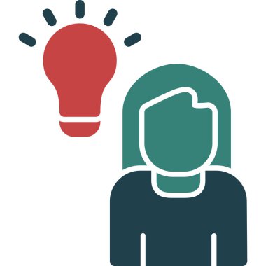 fikir simgesi, vektör illüstrasyonu