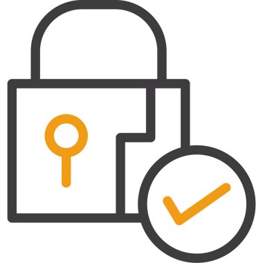 veri koruma kilidi simgesi doldurulmuş ana hatlar biçiminde