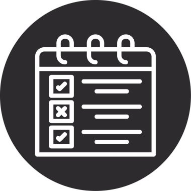 Kontrol listesi simgesi vektör illüstrasyonu